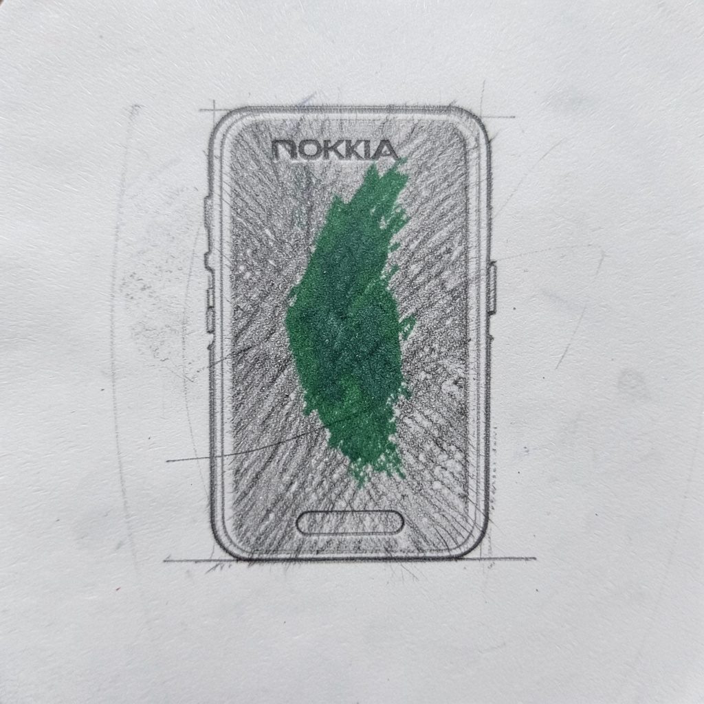 Graphische Darstellung eines Nokia C7 Smartphones, dunkle Schraffur